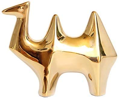 NWFashion Small Animal Statues Home Decor Modern Style Gold Decorative Ornaments (Camel) - color: Camel