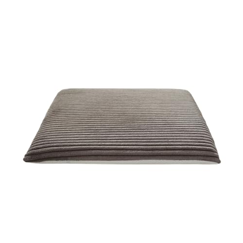 Square Non Slip Chair Cushions Corduroy Memory Foam Seat Cushions Kitchen Chair Pads Ergonomic for Office, Car (Gray, 15" X 15") - color: Gray, size: 15" X 15"