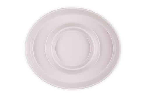 Le Creuset Stoneware Signature Oval Chip and Dip Platter, 13", Shallot - color: Shallot