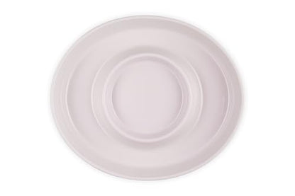 Le Creuset Stoneware Signature Oval Chip and Dip Platter, 13", Shallot - color: Shallot