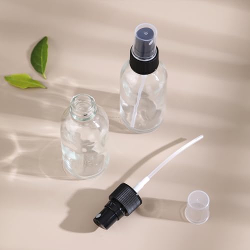 NOOEEISS Clear Glass Small Spray Bottles 2 oz 48 Packs,Fine Mist Sprayer Pretty Finish,Refillable Containers mini spray bottles for Cleaning Solutions and Skin Care (Clear 48Pack) - color: Clear, size: 48Pack
