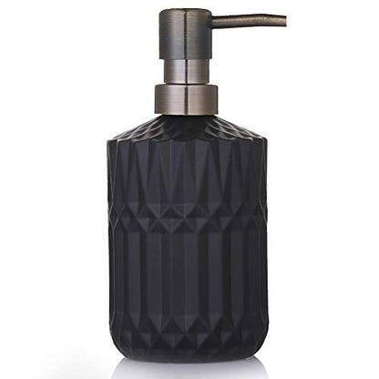 YunNasi Soap Dispenser with Pump, Refillable Liquid Hand Soap Dish Soap Dispensers for Bathroom Counter, Kitchen Sink (Black) | Liquid Hand Soap Dish Soap Dispensers for Bathroom Counter, Kitchen Sink, Black - color: Black