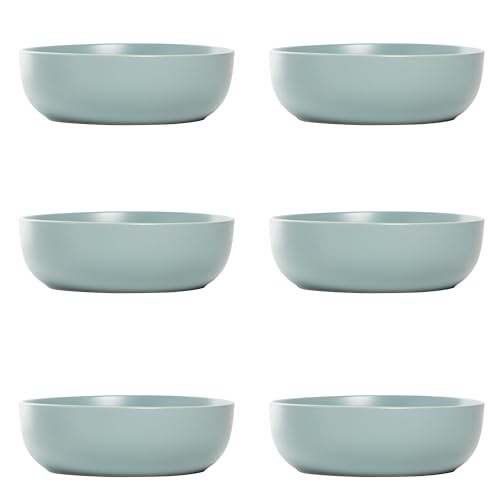 10 Strawberry Street Wazee Matte Coupe Dinnerware, Bowl, Mineral Blue, Set of 6 - color: Mineral Blue, size: 7.5" Dinner Bowl, style: Dinner Bowl