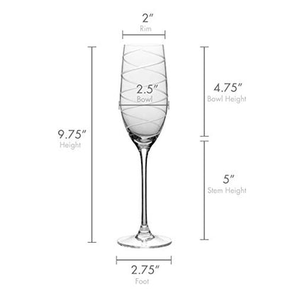Mikasa Crystal Cheers Champagne Flutes, Set of 4, 8 fluid ounces - style: Champagne Flute