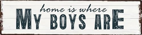 My Boys Are Street Sign Retro Funny Wall Decor Metal Tin Signs Fall Season Horror Theme Inappropriate Humor Bar Home College Dorm Decor 16x4 in - color: My Boys Are