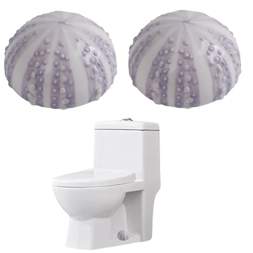 WANSHUNLMI Ceramic Purple Sea Urchin Toilet Floor Bolt Caps, Universal Fit and EASY INSTALLATION Toilet Bolt Caps, Cute Bathroom Decor, Don't Cut Those Bolts! (Purple) - color: Purple