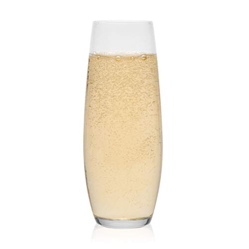 Libbey Stemless Flute Glasses, 9.6-ounce, Set of 6 - color: Large Stemless Flute 6