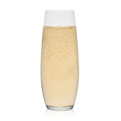 Libbey Stemless Flute Glasses, 9.6-ounce, Set of 6 - color: Large Stemless Flute 6