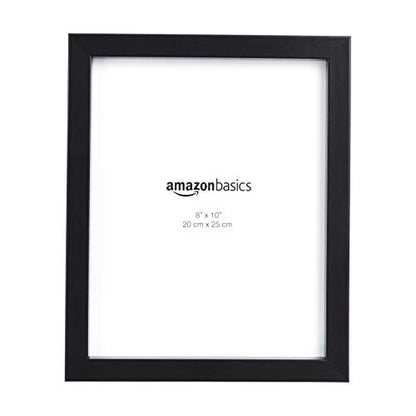 Amazon Basics Rectangular Picture Frame Set for Wall Hanging or Tabletop Display, 8 x 10 in, Black, 5-Pack - size: 8" x 10"