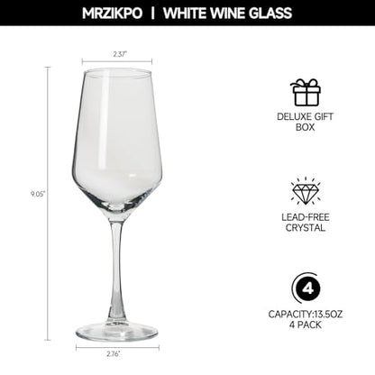 Wine Glasses Set of 4,13.5 oz/400ml Clear Red/White,Wine Glasses for Party, Wedding and Home,Premium Glasses Hand Blown,Long Stem,Daily Use. - size: Red Wine Glasses
