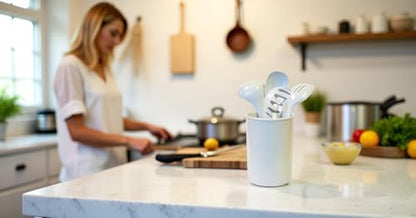 Calypso Basics by Reston Lloyd Plastic Utensil Holder, White - color: White, size: Utensil Holder