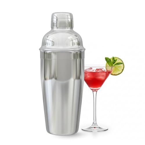 MAZDA 25oz Cocktail Shaker, Stainless Steel Martini Mixer Strainer | Ideal for making cocktails, martinis, margaritas, and mixed drinks, Professional Bar Tool, Easy to Use & Clean