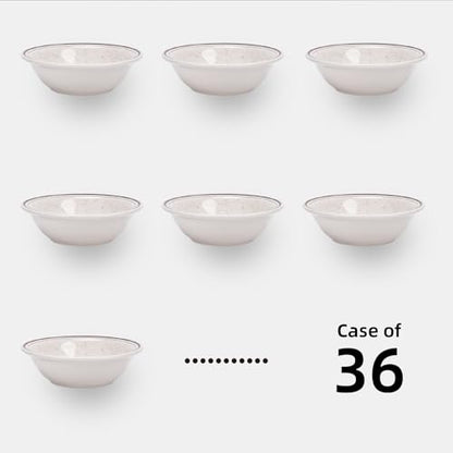 Stoneware Narrow Rim Commercial Grade Dinnerware (Brown Speckle, Fruit 4.5oz) - color: Brown Speckle, size: Fruit 4.5oz