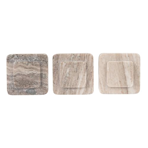 Bloomingville Heavy Duty Marble Bookends, Beige, Set of 2 - size: (Pack of 2)