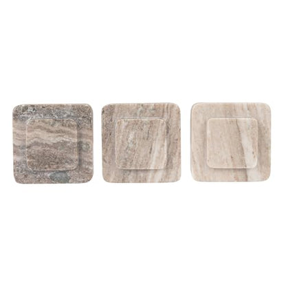 Bloomingville Heavy Duty Marble Bookends, Beige, Set of 2 - size: (Pack of 2)