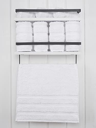 American Soft Linen 100% Cotton Luxury Turkish Towels, 4 PC Hand Towel Set | Soft Absorbent Quick Dry OEKO Tex Standard 100 Certificated Durable Machine Washable Premium Hotel Quality - color: Bright White, size: 16"x28"