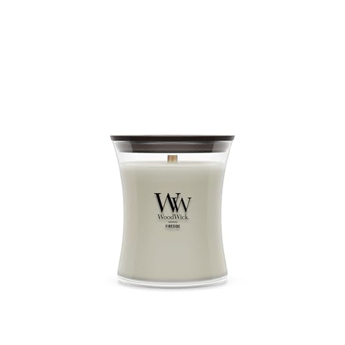 WoodWick Fireside Holiday Candle Gifts for Women and Men, 9.7 oz Medium Hourglass Candle with Crackling Wick - color: Fireside, size: 9.7oz