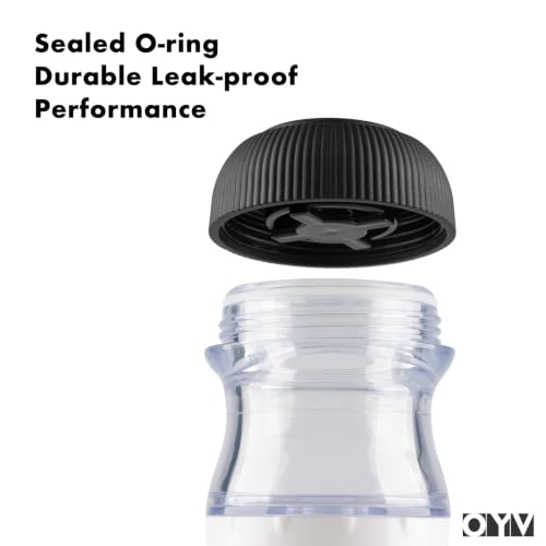 OYV Soap Dispensing Palm Brush Set | Includes Silicone Drip Tray, 1 Refill, Non-Scratch Nylon Bristles, Kitchen Dish Scrub Brush for Cleaning Pots, Pans, Sinks - color: White/Clear/Black
