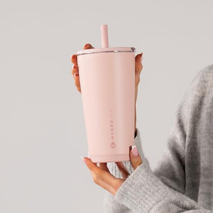 HydroJug Everyday Tumbler 20 oz, Ceramic-Lined Straw Cup, Dusty Rose - color: Dusty Rose, size: 20 Ounces