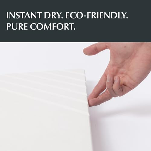 Water Stone Quick-Drying Bath Mat, Large Off-White (30.7”x23.6”), Eco-Friendly, Non-Slip, Super Absorbent Bathroom Rug, Fast Drying Floor Mat for Shower