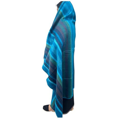 Alpaca Wool Throw Blanket 65 X 45 Inches | Large Warm Ultra-Soft Blanket | Hypoallergenic, Breathable, Non-Itchy Alpaca Wool Fabric | (Turquoise Blue - color: Turquoise Blue, size: Throw (48" x 65")