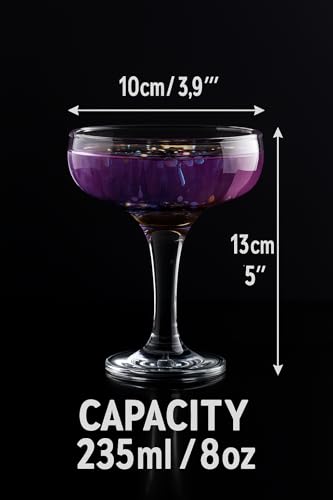 Martini Glasses, Champagne Cocktail Glasses, Elegant Coupe Cocktail Glasses, Long Stem Glassware (2 Pcs) - style: 2 Pcs