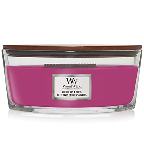 WoodWick Ellipse Scented Candle with Crackling Wick | Wild Berry & Beets | Up to 50 Hours Burn Time - color: Wild Berry, style: ELLIPSE