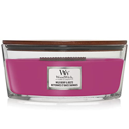 WoodWick Ellipse Scented Candle with Crackling Wick | Wild Berry & Beets | Up to 50 Hours Burn Time - color: Wild Berry, style: ELLIPSE