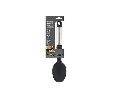 Joseph Joseph Elevate Silicone Solid Spoon, BPA Free, Heat Resistant Non Stick Kitchen Utensil, Weighted Stainless Steel Handle - style: Spoon