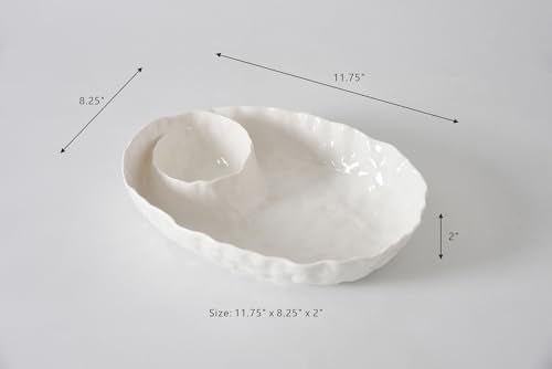 Willow, Oval Chip & Dip, 12" x 9" x 2.5"