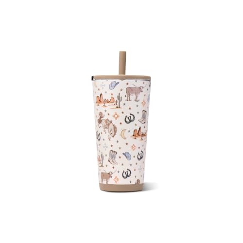 HydroJug Everyday Tumbler 20 oz, Ceramic-Lined Straw Cup, Mesa | Vacuum insulated stainless steel, flexible straw, soft-touch lid, spill-free, cup holder fit, BPA-free, hot & cold drinks - color: Mesa, size: 20 Ounces