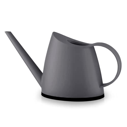 Small Indoor Plant Watering Can Long Spout 1.4L Gray | Long Spout Prevents Spills Fits 5 Potted Bonsais Ergonomic Grip Precise Control Stylish Nordic Vibe Decor - color: Gray
