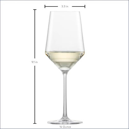 Zwiesel Glas Pure Sauvignon Blanc White Wine Glass (Set of 6), Graceful Wine Glasses for White Wine, Dishwasher-Safe Tritan Crystal Glasses, Made in Germany (14 Ounce)