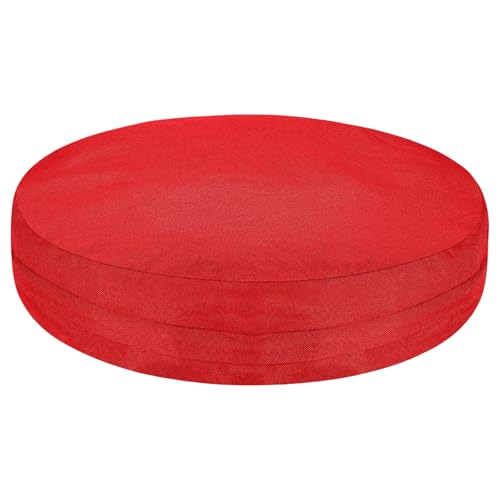 uxcell Round Floor Pillow Cover, 19.7" Floor Cushion Cover, Washable Dustproof Round Tatami Meditation Pillow Protector with Zipper for Living Room Bedrooms Office Outdoor Indoor, Red - color: Red, size: 19.7" x 19.7" (Pack of 1)