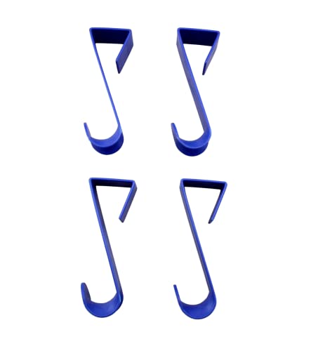 Dependable Industries inc. Essentials Over-The-Door Hanger Hook Set – 4-Pack of 3.5 in., Plastic Over-The-Door Hangers & Over-The-Door Hooks Over-Door Hooks Hanging Clothes & Towels (Navy Blue) - color: Navy Blue