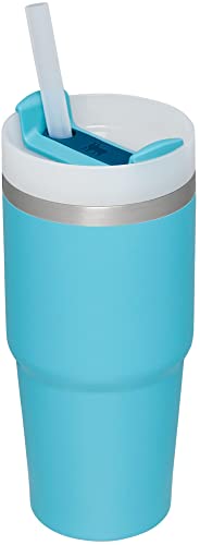 STANLEY Quencher H2.0 Tumbler with Straw 14 oz | Flowstate 3-Position Lid | Cup Holder Compatible for Travel | Insulated Stainless Steel Cup | BPA-Free | Pool - color: Pool, style: Classic