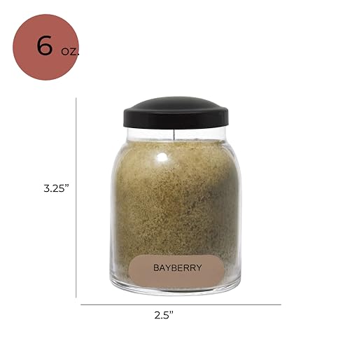 A Cheerful Giver - Bayberry Baby Scented Glass Jar Candle (6oz) with Lid & True to Life Fragrance Made in USA - size: 6 oz