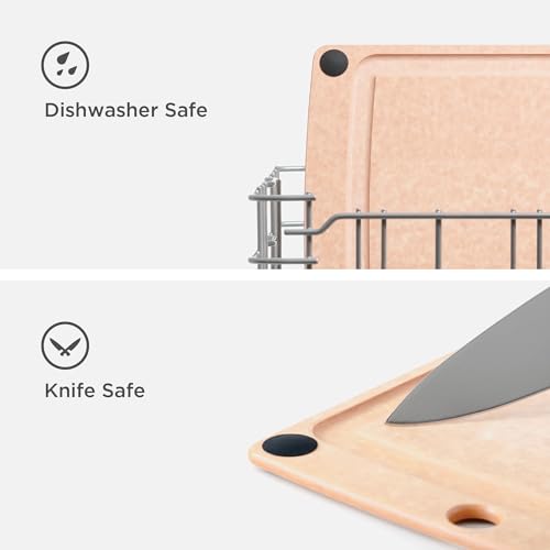 Epicurean All-In-One Cutting Board with Non-Slip Feet and Juice Groove, 14.5" × 11.25", Natural/Black - color: Natural/Black, size: 14.5"L x 11.3"W