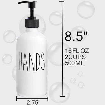MOMEEMO Soap Dispenser Set 2 Pack, Contains Dish and Hand Soap Dispenser. (White) | Contains Dish and Hand Soap Dispenser - color: Hd White