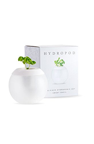 W&P Hydroponic Gardening Pod Planter | White, 5 Piece | Gardening Set for Small Spaces (WP-HYDROPOD)