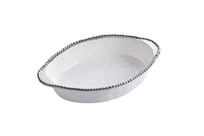 Pampa Bay Salerno Oval Titanium Baking Dish, 12-Inch - color: Salerno, size: Oval