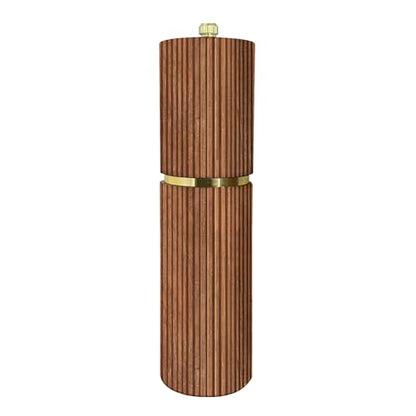 Wooden Pepper Grinder Pepper Mill,Adjustable Coarseness Salt Pepper Grinder Shaker Pepper Grinder Refillable,Acacia Wood Salt Grinder for Your Kitchen - color: BURLYWOOD-1