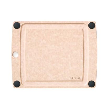 Epicurean All-In-One Cutting Board with Non-Slip Feet and Juice Groove, 11.5" × 9", Natural/Black - color: Natural/Black, size: 11.5"L x 9"W