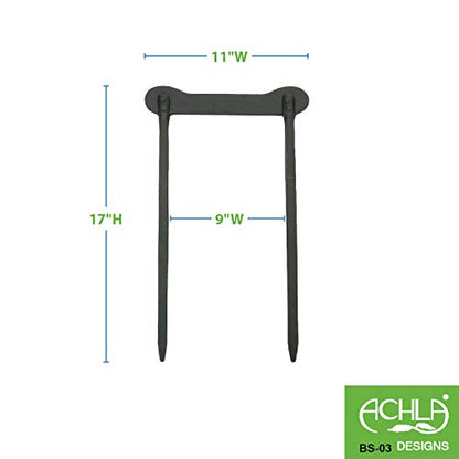 Achla Designs BS-03 Metal Boot Scraper Outdoor, Black 17"L - size: 17"L