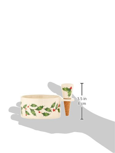 Lenox 870006 Hosting The Holidays Wine Coaster & Stopper Set, Christmas Theme - style: Wine Coaster & Stopper