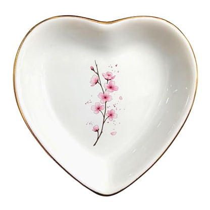 Birth Month Flower Ring Jewelry Dish Tray-Floral Ring Holder for Hippie,Nature,Pace-Birthday Gifts for Mom,Mother-in-law,Step Mom,Aunt,Grandma,Sister,Friends (3 - March (Cherry Blossom)) - style: 3 - March (Cherry Blossom)