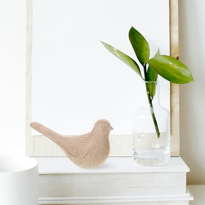 Kichvoe Resin Bird Statue Set of 2 Miniature Bird Figurines Handcrafted Decorative Resin Birds for Home Decor Tabletop Living Room Office Display