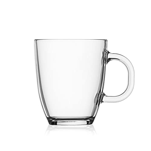 Bodum 12oz Bistro Coffee Mug Single-Wall Tempered Glass, 6 Pack, Clear - size: 10.1 Ounces, style: 6 Pack