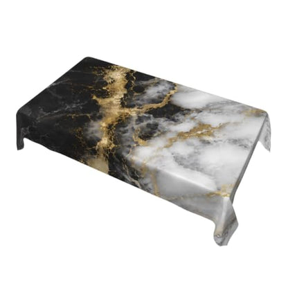 Worltoldb Marble Print Tablecloths Polyester Table Cloth for Kitchen Dinning Table Modern Washable Table Cover for Parties Wedding Picnic - color: White6