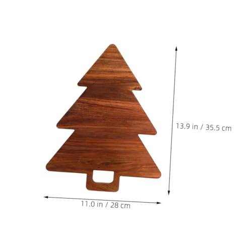 Christmas Tree Shaped Wooden Cutting Board Multifunctional Charcuterie Platter for Cheese Bread Cake and Appetizers Holiday Kitchen Decor